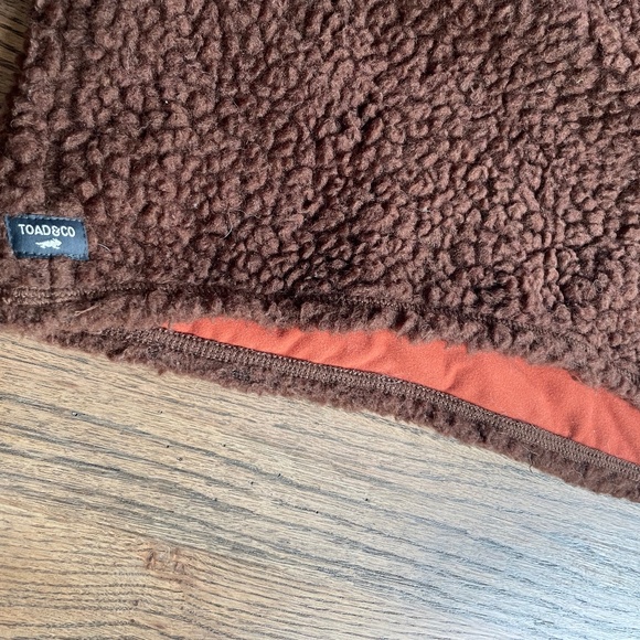 Toad & Co (M) Sespe Sherpa brown fleece hoodie jacket brown - Picture 5 of 10